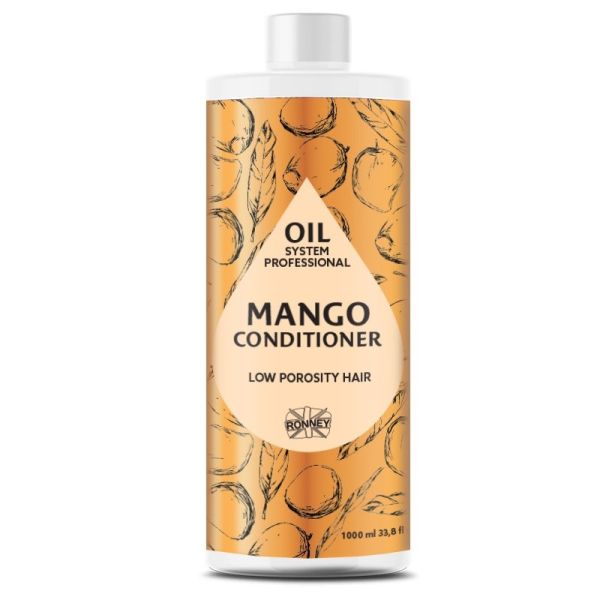 Ronney professional oil system low porosity hair odżywka do włosów niskoporowatych mango 1000ml
