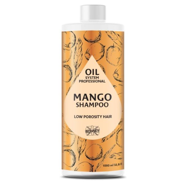 Ronney professional oil system low porosity hair szampon do włosów niskoporowatych mango 1000ml