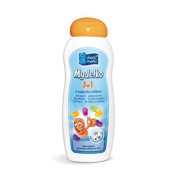 Skarb matki mydełko 3w1 o zapachu żelków dla niemowląt i dzieci 250ml