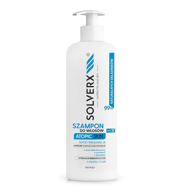 Solverx atopic skin szampon do włosów wypadających i tłustych 500ml