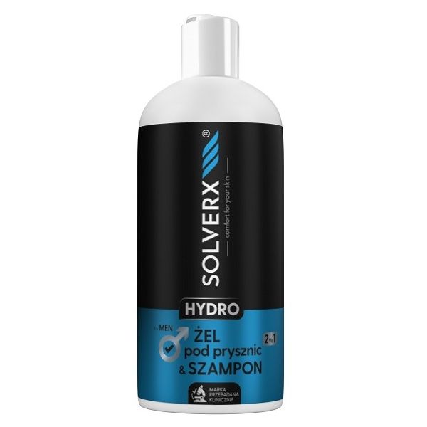 Solverx hydro żel pod prysznic i szampon 2w1 dla mężczyzn 400ml