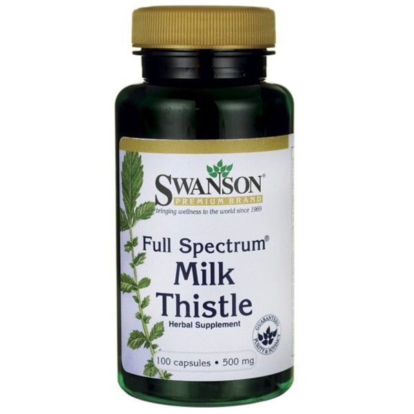 Swanson fs milk thistle 500mg suplement diety 100 kapsułek