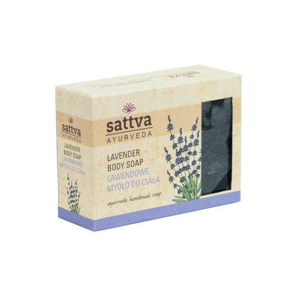 Sattva body soap indyjskie mydło glicerynowe lavender 125g