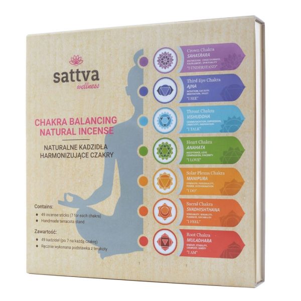 Sattva chakra balancing natural incense naturalne kadzidła harmonizujące czakry 49szt