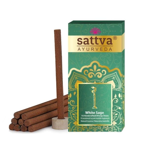 Sattva incense sticks kadzidła słupkowe white sage 10szt