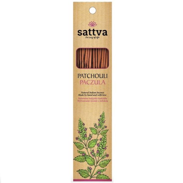 Sattva natural indian incense naturalne indyjskie kadzidełko paczula 15szt