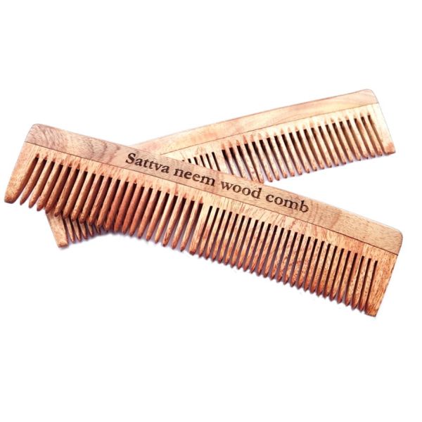Sattva neem wood comb grzebień z drzewa neem 19cm