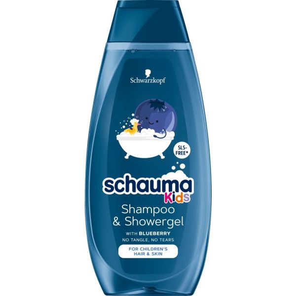 Schauma kids szampon do włosów i żel pod prysznic dla chłopców z ekstraktem z borówki 400ml