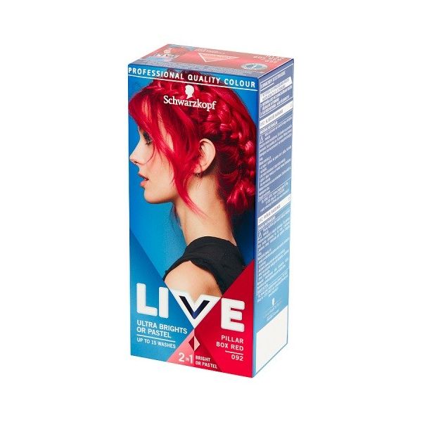 Schwarzkopf live ultra brights or pastel farba do włosów 092 ostra czerwień