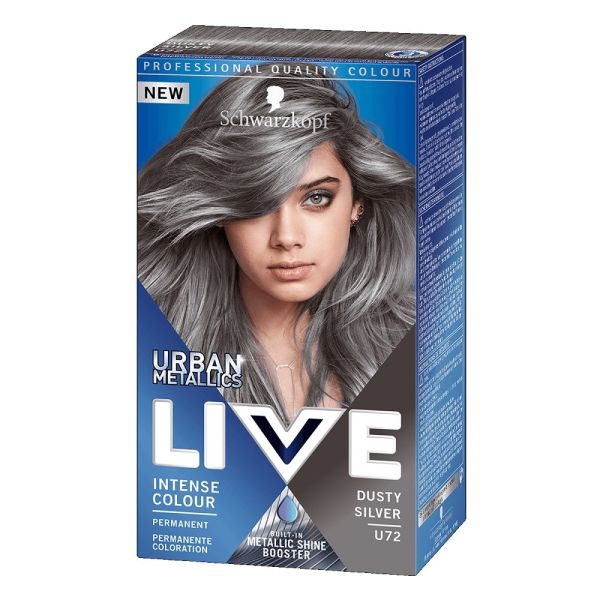 Schwarzkopf live urban metallic farba do włosów u72 dusty silver