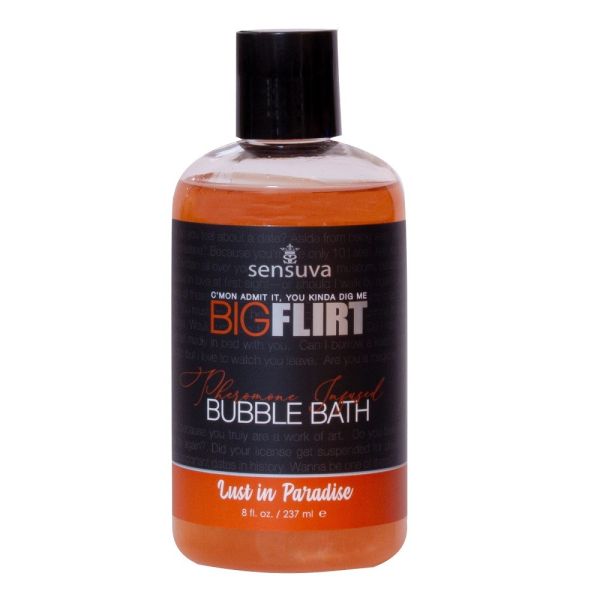 Sensuva big flirt pheromone infused bubble bath płyn do kąpieli z feromonami lust in paradise 237ml