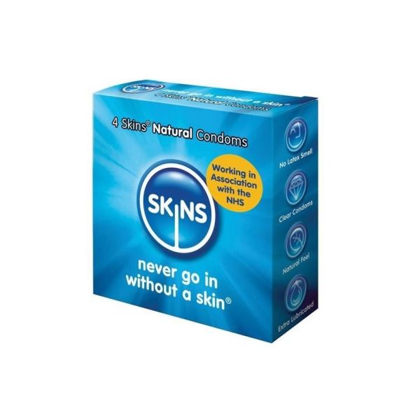 Skins natural condoms klasyczne prezerwatywy 4szt.