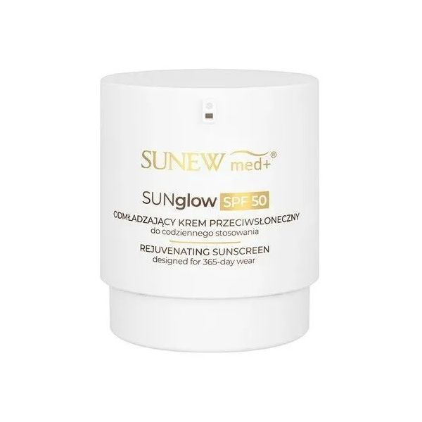 Sunewmed+ sunglow spf50 rejuvenating sunscreen odmładzający krem przeciwsłoneczny 80ml