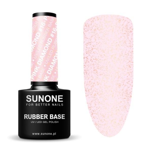 Sunone rubber base baza kauczukowa pink diamond 16 5ml