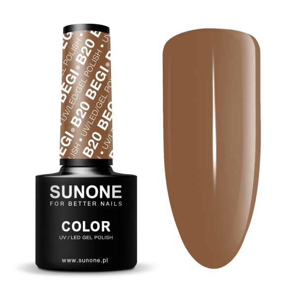 Sunone uv/led gel polish color lakier hybrydowy b20 begi 5ml
