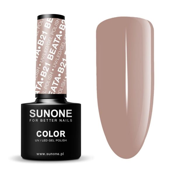 Sunone uv/led gel polish color lakier hybrydowy b21 beata 5ml