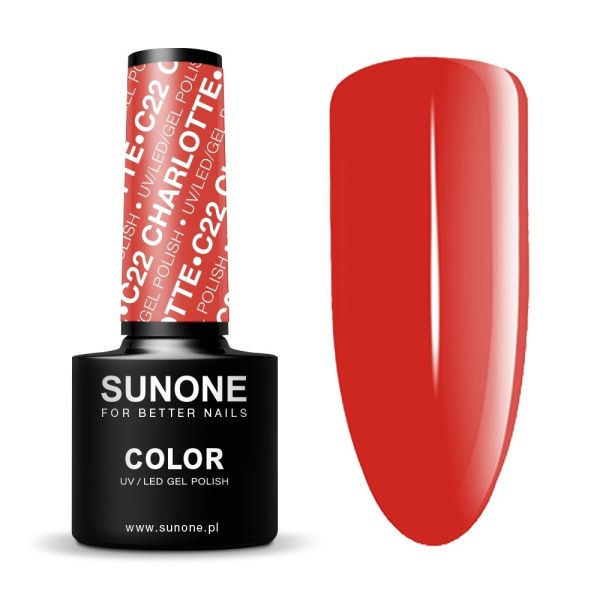 Sunone uv/led gel polish color lakier hybrydowy c22 charlotte 5ml