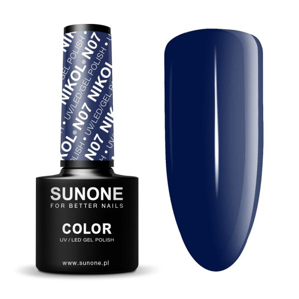 Sunone uv/led gel polish color lakier hybrydowy n07 nikol 5ml
