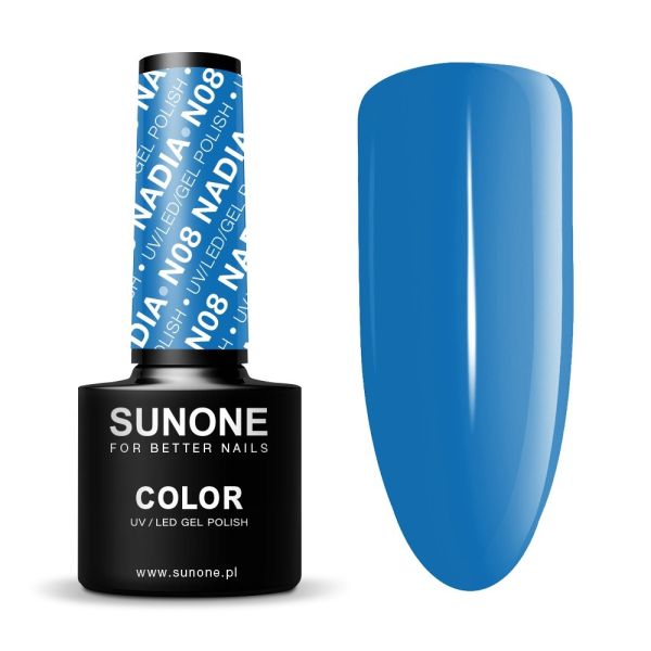 Sunone uv/led gel polish color lakier hybrydowy n08 nadia 5ml