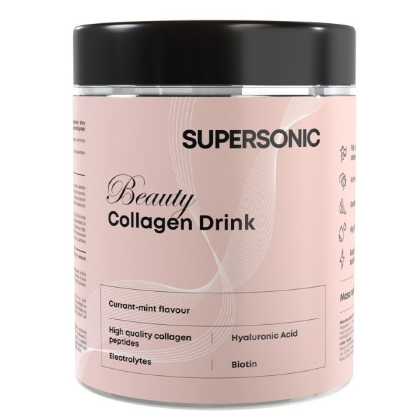 Supersonic collagen beauty drink porzeczka-mięta 185g