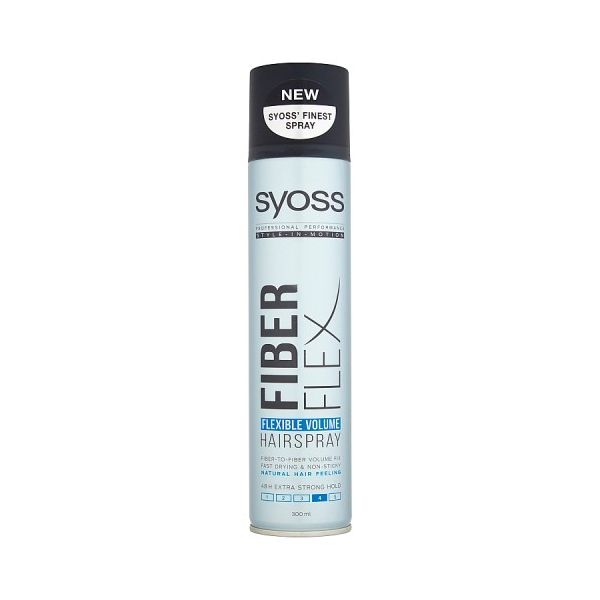 Syoss fiberflex flexible volume hairspray lakier zwiększający objętość włosów w sprayu extra strong 300ml