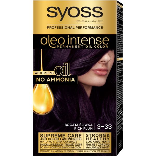 Syoss oleo intense farba do włosów trwale koloryzująca z olejkami 3-33 bogata śliwka