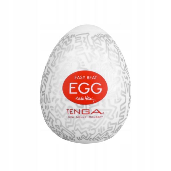 Tenga easy beat egg keith haring party jednorazowy masturbator w kształcie jajka