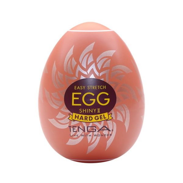 Tenga easy stretch egg shiny ii hard gel jednorazowy masturbator w kształcie jajka