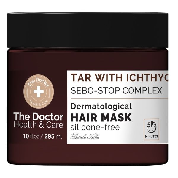 The doctor health & care maska do włosów przeciw przetłuszczaniu dziegieć + ichthyol + sebo-stop complex 295ml
