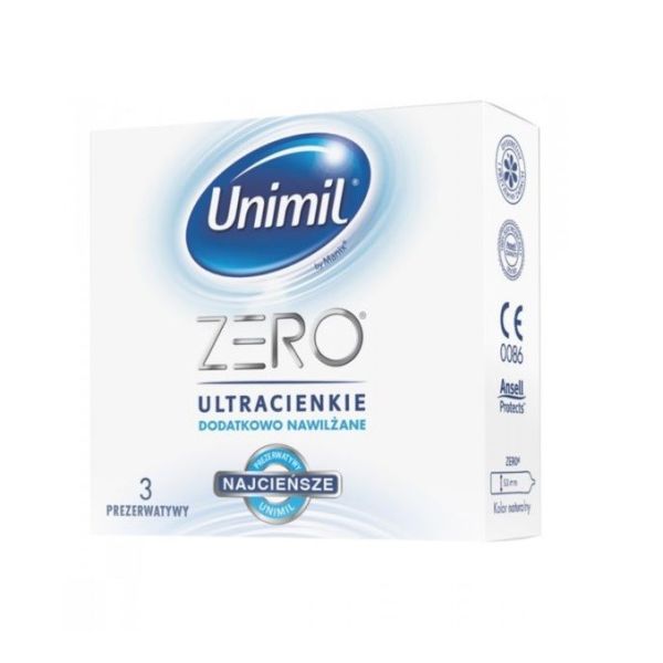 Unimil zero lateksowe prezerwatywy 3szt