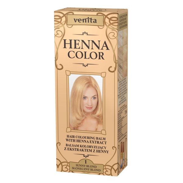 Venita henna color balsam koloryzujący z ekstraktem z henny 1 słoneczny blond 75ml