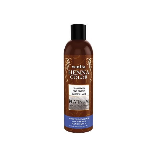 Venita henna color platinium szampon ziołowy do włosów w odcieniach blond i siwych 250ml