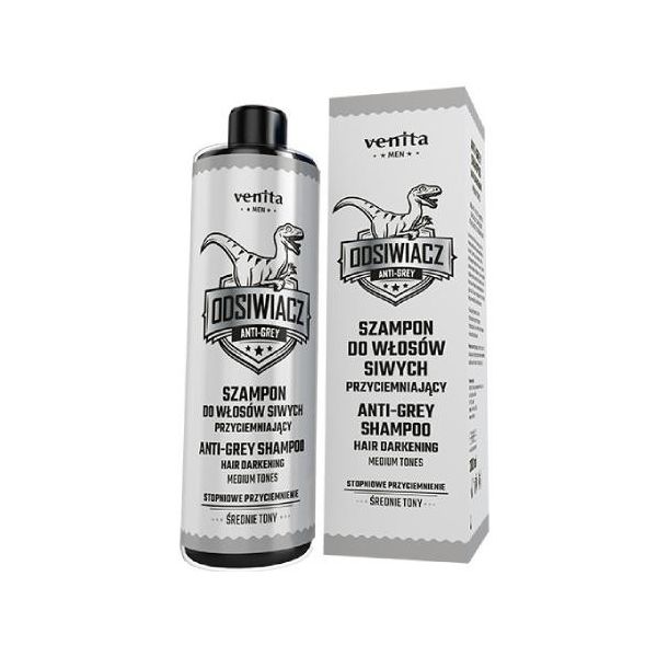 Venita men szampon do włosów siwych przyciemniający  średnie tony 200ml