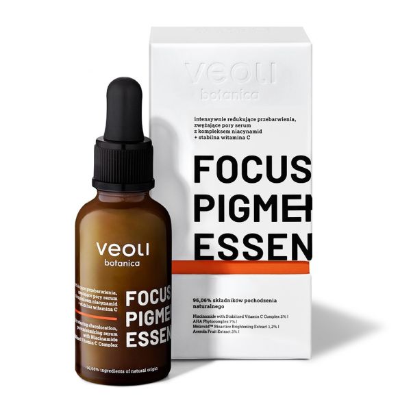 Veoli botanica focus pigmentation essence intensywnie redukujące przebarwienia i zwężające pory serum z kompleksem niacynamid + stabilna witamina c 30