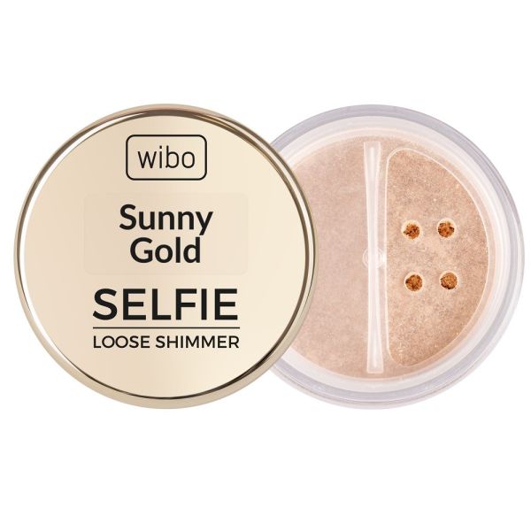 Wibo selfie loose shimmer rozświetlacz do twarzy sunny gold