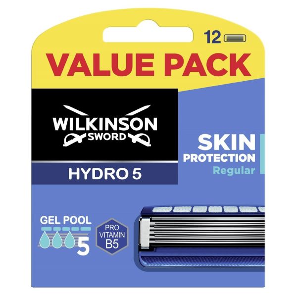 Wilkinson hydro 5 skin protection regular zapasowe ostrza do maszynki do golenia dla mężczyzn 12szt