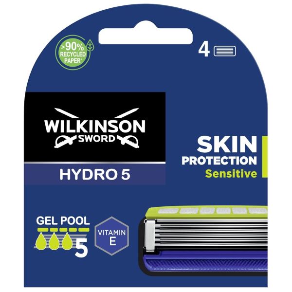Wilkinson hydro 5 skin protection sensitive zapasowe ostrza do maszynki do golenia dla mężczyzn 4szt