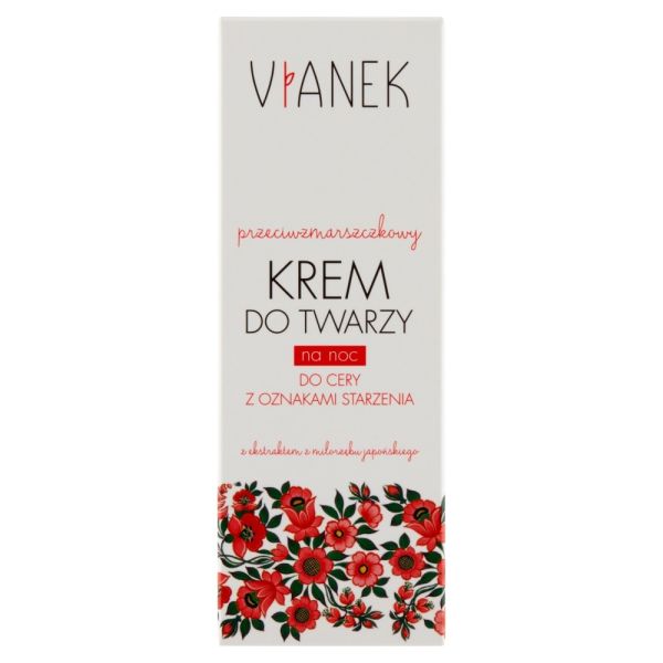 Vianek przeciwzmarszczkowy krem do twarzy na noc do cery z oznakami starzenia 50ml