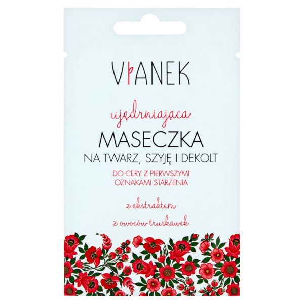 Vianek ujędrniająca maseczka na twarz szyję i dekolt do cery z pierwszymi oznakami starzenia 10g